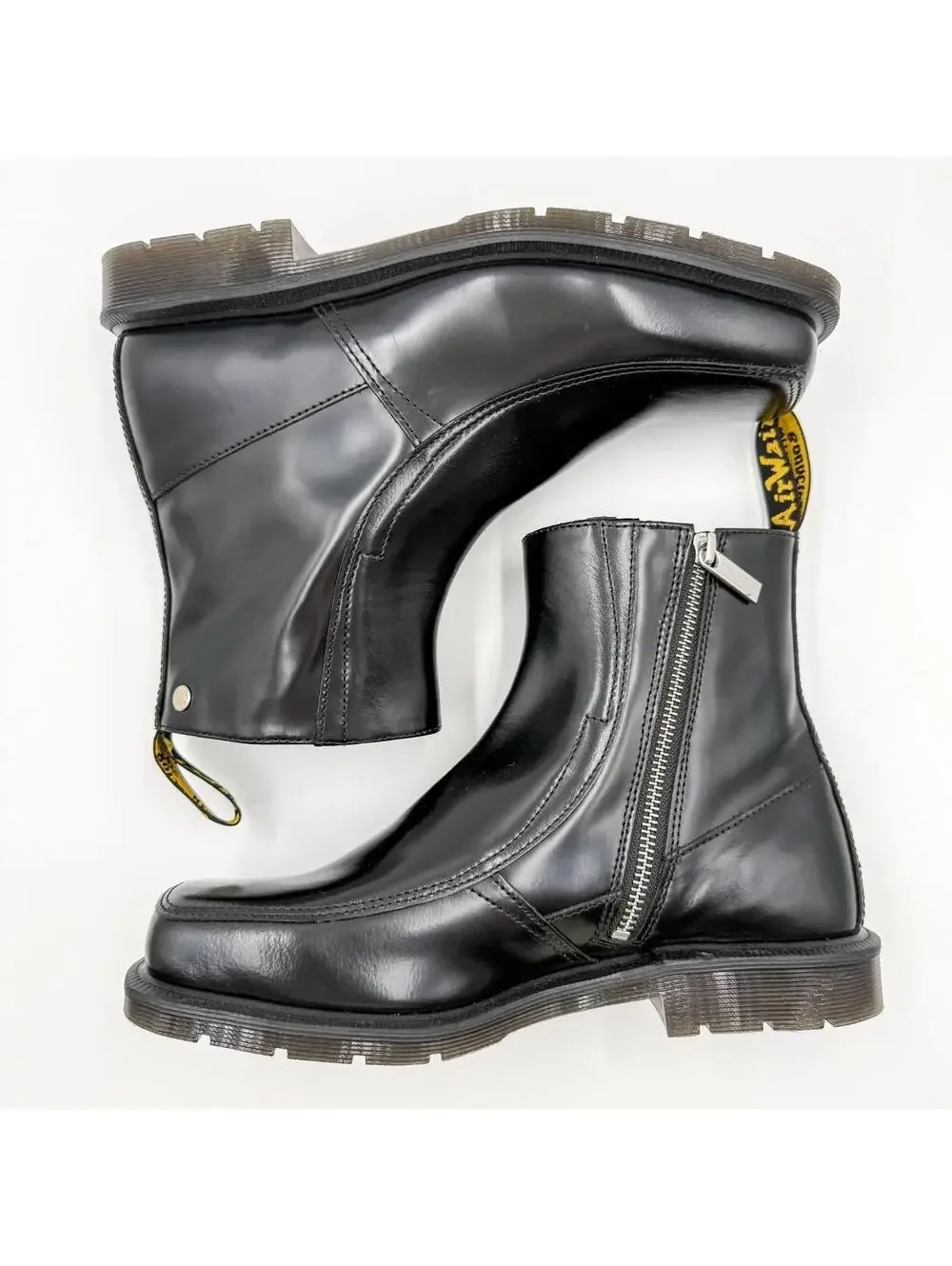 Dr. Martens Durrow Zip Casual Boots Black Leather Chelsea Size‎ Womens 8